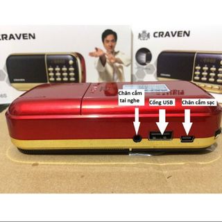 Loa đài Craven CR 836S, máy nghe nhạc đọc kinh phật dùng thẻ nhớ/USB pin siêu trâu chất lượng cao