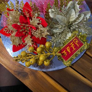 Sét hoa trang trí tháp bánh kẹo tết.