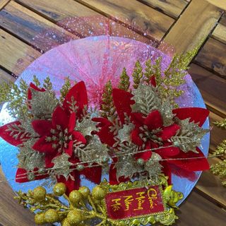 Sét hoa trang trí tháp bánh kẹo tết.