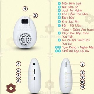 Loa nghe nhạc giọt nước , nghe tiếng anh , máy niệm Phật - vòng đeo tụng kinh gắn thẻ nhớ