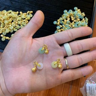 Chamr túi tiền tài lộc mix vòng trầm