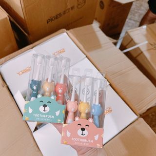 Bàn chải lông tơ gấu set 3 cái cho bé - SuuHouse BaBy giá sỉ