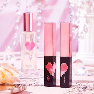 Set Quà Tặng Rose Pink Gift Box SWEET HEART, sỉ 45k/set 2 cây son thỏi & chai nước hoa 20ml
