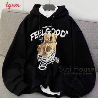 Áo hoodie logo goodfeel thun nỉ form dưới 70kg