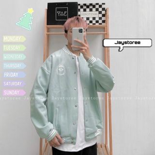 Áo khoác bomber nỉ nút logo form dưới 70kg