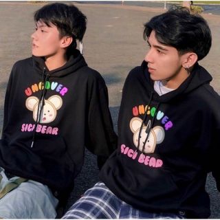 Áo hoodie logo uncover thun nỉ form dưới 70kg