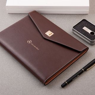 Combo Sổ tay da , bút , USB in logo theo yêu cầu