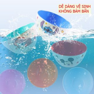 Chén Melamine 2 màu chịu nhiệt in hình hoạt hình Disney