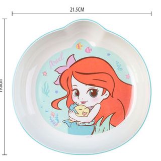 Đĩa Melamine chịu nhiệt có miệng rót in hình Disney