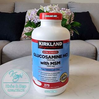 Viên Uống Kirkland Glucosamine Hcl With Msm 375 Viên giá sỉ