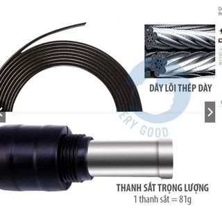 Dây nhảy đếm số vòng dây giảm cân thể lực đàn hồi dài 2.9m hỗ trợ luyện tập thể dục, thể thao tại nhà