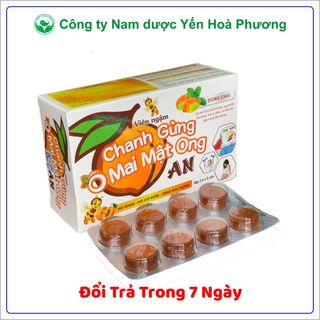 Viên ngậm ho Chanh Gừng ô mai mật ong nguồn gốc thảo dược, giảm ho, đau rát họng