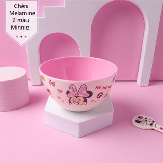 Chén Melamine 2 màu chịu nhiệt in hình hoạt hình Disney