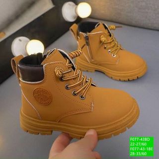 boots trẻ em chất da đẹp buộc dây sành diệu F077