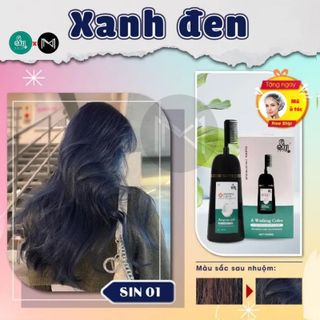 Dầu gội đổi màu tóc Sin Hair 500ml màu Xanh Đen cá tính trẻ trung giá sỉ