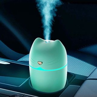 Máy Xông Tinh Dầu Mini Máy Tạo Độ Ẩm Phòng Hình Mèo Dung Tích 260ML Đèn Ngủ Đổi Màu Trang Trí Để Bàn