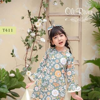 Áo dài bé gái, áo dài tết chất lụa