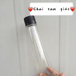 Chai Nhựa Tam Giác 350ml, chai nhựa tháp 350ml