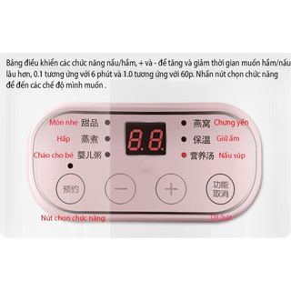 Nồi Nấu Cháo Chậm - Nồi Chưng Yến, Hầm Cách Thủy, Hầm Canh V125V Dung Tích 1L, Lòng Nồi Bằng Sứ Giữ Nhiệt Tốt Hơn giá sỉ