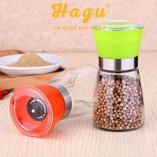 Dụng cụ xay tiêu, lọ xay tiêu, cối xay tiêu lưỡi sắc bén, chai thủy tinh trong suốt giá sỉ