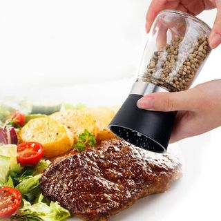 Dụng cụ xay tiêu, lọ xay tiêu, cối xay tiêu lưỡi sắc bén, chai thủy tinh trong suốt