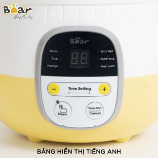 Nồi chưng yến điện Bear, Nồi nấu chậm 0.8L Bear Chính hãng, nấu cháo bản Quốc tế Bảo hành Chính hãng
