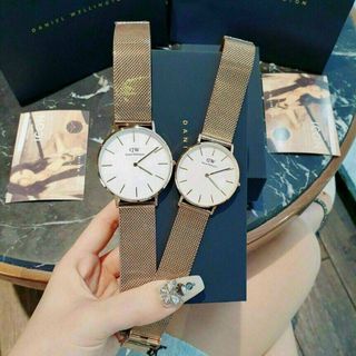 ĐỒNG HỒ D W PETITE DÂY LƯỚI COUPLE CAO CẤP