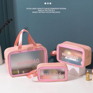 Túi đựng mỹ phẩm du lịch đựng đồ trang điểm sang trọng tiện dụng Washbag trong suốt chống thấm nước tiện dụg HL8