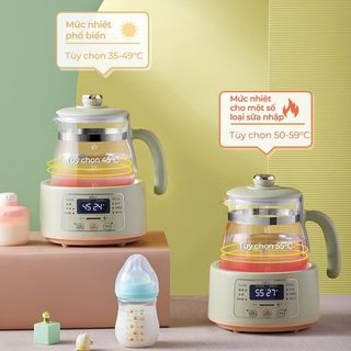Ấm đun nước pha sữa, giữ nhiệt Bear dung tích 1.2L - TNQ-D12W7 - Hàng Chính hãng - BH 18 tháng