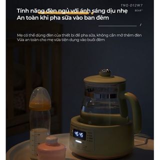 Ấm đun nước pha sữa, giữ nhiệt Bear dung tích 1.2L - TNQ-D12W7 - Hàng Chính hãng - BH 18 tháng