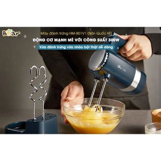Máy Đánh Trứng Kem Cầm Tay Mini Bear với chức năng trộn bột nhào bột nhồi Bột DDQ-B02L1 - Hàng Chính Hãng - BH 12 tháng