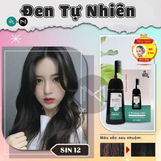 Dầu gội đổi màu tóc Sin Hair 500ml màu Đen tự nhiên giá sỉ