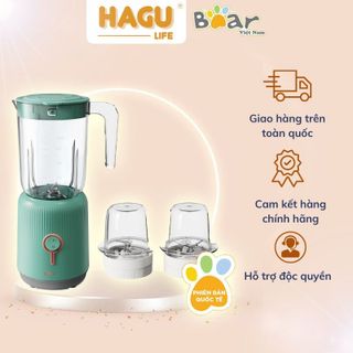 Máy xay sinh tố 3 cối 3 in 1 đa năng Bear LLJ-C10P1(BL-B10V2), xay thịt, thực phẩm đa năng, bảo hành chính hãng 18 tháng giá sỉ