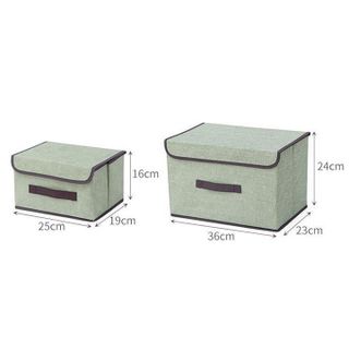 HL023-Hộp đựng quần áo chăn màn, Thùng đựng đồ lót đồ chơi đa năng bằng vải cứng, có nắp đậy không cần tủ tiện dụng