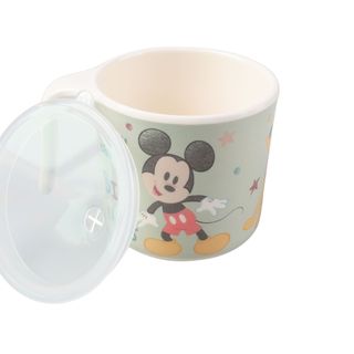 Ly Melamine tay cầm chịu nhiệt Disney có nắp cho bé