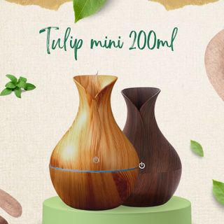 Máy Phun Sương Tạo Ẩm Khuếch Tán Tinh Dầu Bình Hoa Tulip Dung Tích 200ml Phun Tinh Dầu Tỏa Hương Thơm Phòng Ngủ
