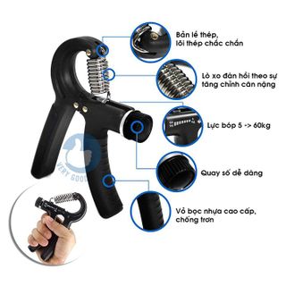 SP024-Kìm bóp tay kiềm tập lực tay đếm số chữ A dụng cụ tập gym có lò xo điều chỉnh lực 5 - 60kg tập cơ ngón tay hiệu quả giá sỉ