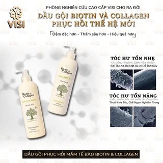 Dầu cặp gội xả phục hồi, chống rụng tóc Biotin Collagen Voudioty trắng 500ml