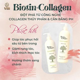 Dầu cặp gội xả phục hồi, chống rụng tóc Biotin Collagen Voudioty trắng 500ml