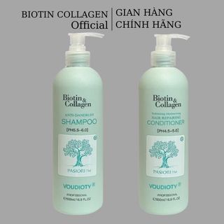 Dầu gội xả ngăn gàu Biotin Collagen Voudioty xanh dương 500ml giá sỉ