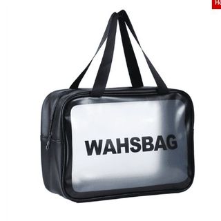 Túi đựng mỹ phẩm, đồ trang điểm đi du lịch WAHSBAG trong suốt, chống thấm nước