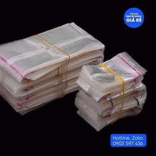 {1 Kg} Túi OPP dán keo miệng bóng kiếng / túi băng keo dán miệng đựng quần áo thời trang - Bao Bì Nhựa Giá Rẻ giá sỉ