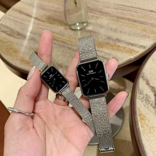 ĐỒNG HỒ D W LƯỚI COUPLE CHỮ NHẬT HOT