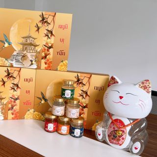 Yến sào chưng, ngũ vị yến - 25% yến sào tươi (hộp 6 lọ x 70ml/hũ)