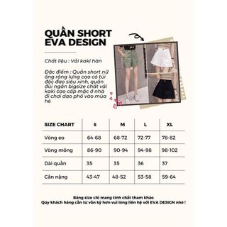 Quần short nữ kaki mềm lưng cao thiết kế túi lớn độc đáo quần đùi nữ bigsize ống rộng mặc ở nhà đi chơi dạo phố mùa hè