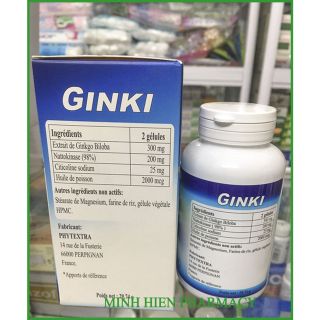 Viên uống bổ não GINKI - Hoạt huyết, tiền đình, giảm nguy có đột quỵ, đau đầu, mất ngủ... Nhập khẩu Pháp