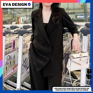 Áo blazer nữ dáng dài The workshop , áo khoác vest nữ công sở dài tay dáng rộng phong cách Hàn Quốc giá sỉ
