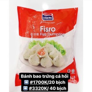 Bánh bao trứng cá hồi gói