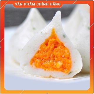 Bánh bao trứng cá hồi gói