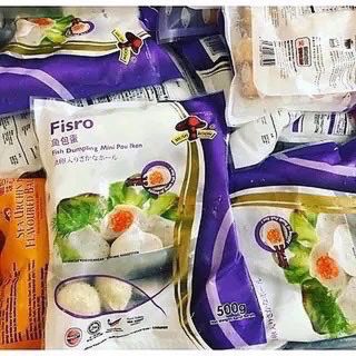 Bánh bao trứng cá hồi gói
